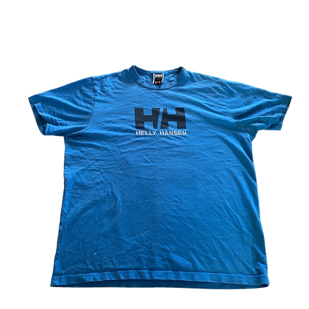 Helly Hansen Men's Blue Cotton Short Sleeve T-Shirt Size Large